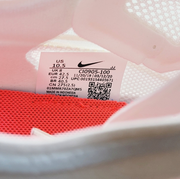 Nike Vista Lite White/White-Laser Crimson - Picture 7 of 7